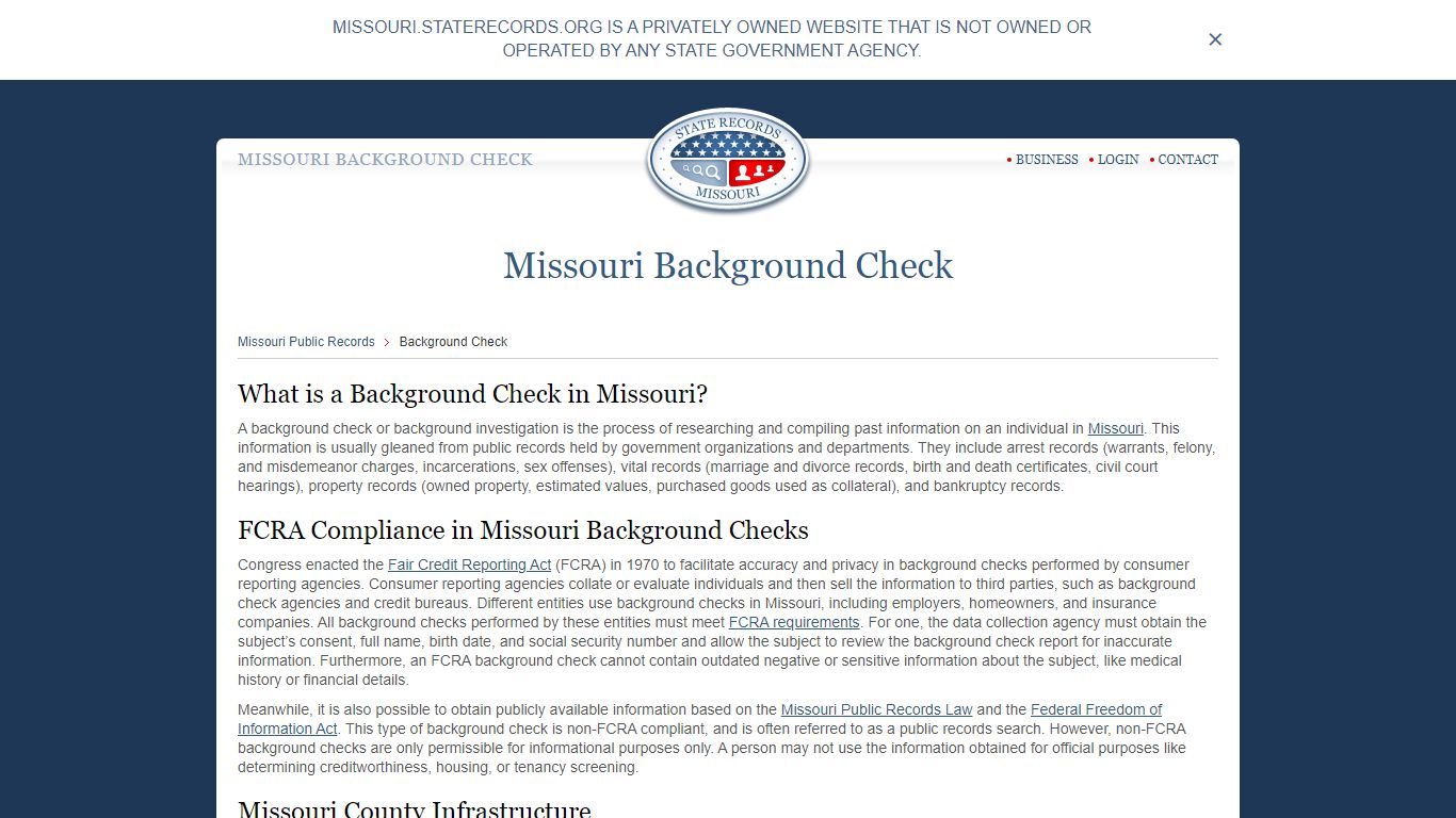 Missouri Background Check | StateRecords.org